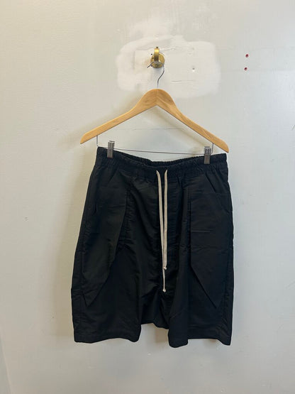 Preowned Rick Owen Black Drop Shorts Sz 50