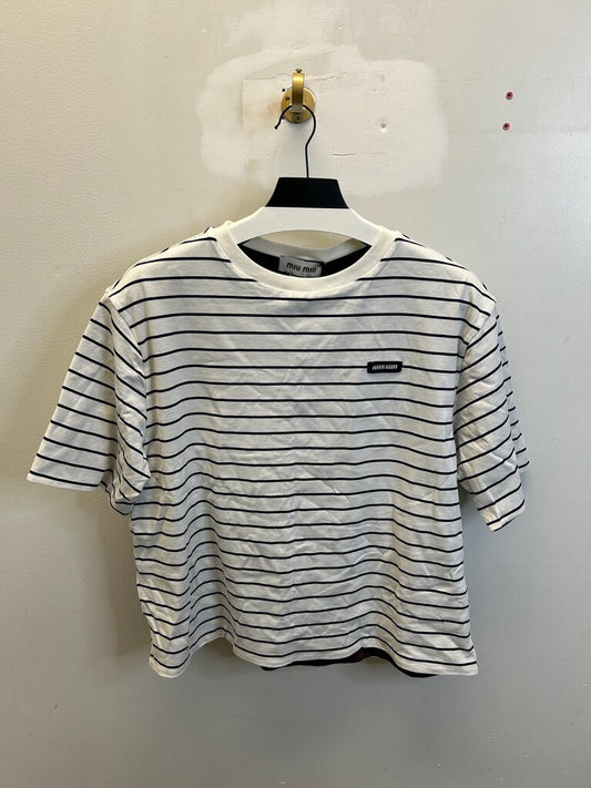 New Miu Miu Stripe Reversible Shirt sz.S