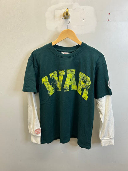 New 74 Is War Green Lime White Thermal Sz.Small