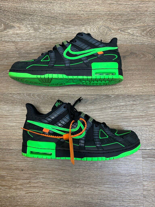 Preowned Nike Rubber Dunk Off White Green Black Sz.9