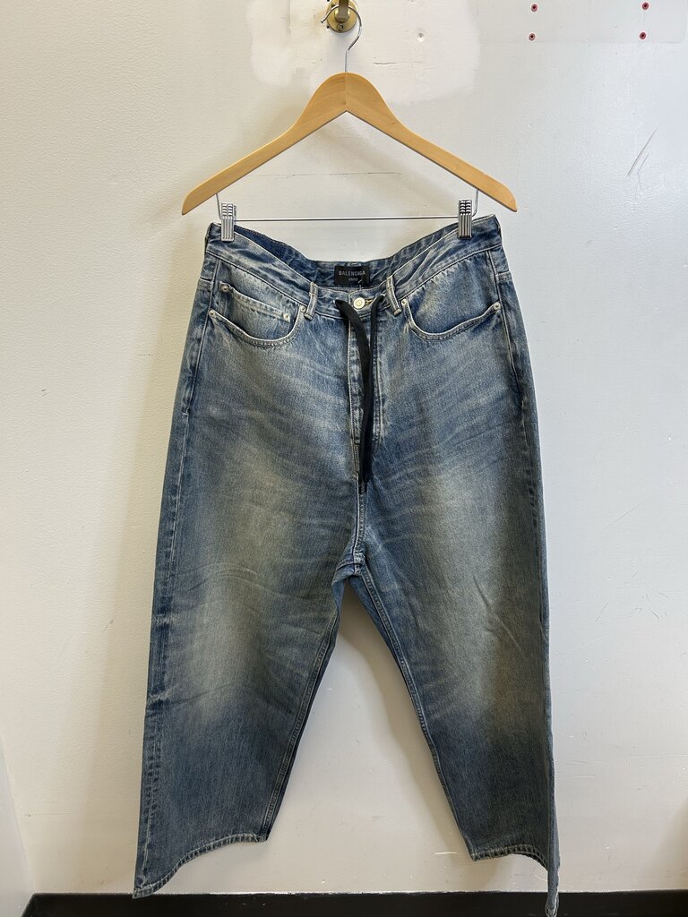 New Balenciaga Lightwash String Baggy Jeans size 34