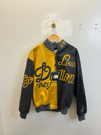 New Louis Vuitton Split Mix Canvas Leather Bomber sz.50