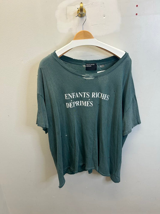 Preowned ERD Green Classic Logo Tee Size XXL