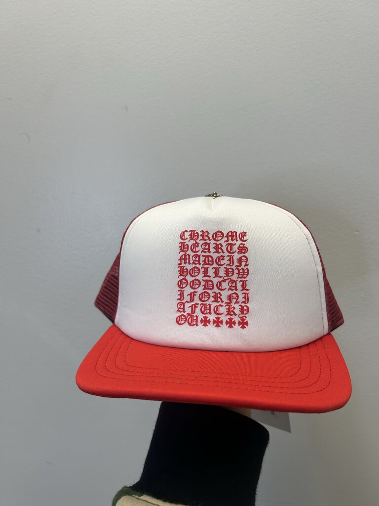 New Chrome Hearts Red White Made In California Hat