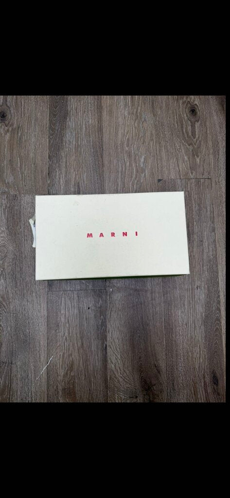 Preowned Marni Orange Mohair Mule Size 40