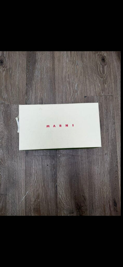 Preowned Marni Orange Mohair Mule Size 40