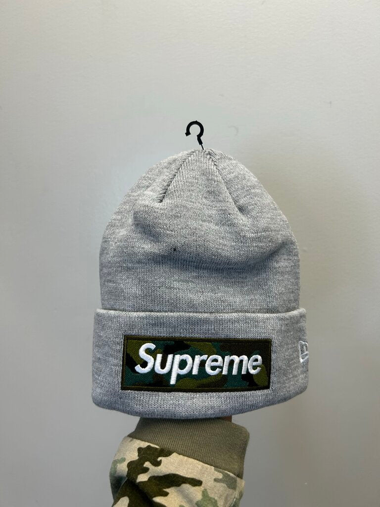 New Supreme Bogo Grey Camo Logo Beanie