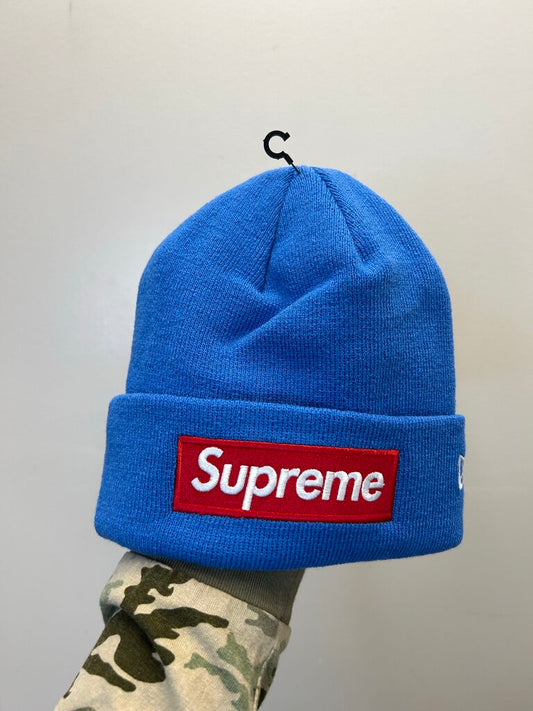 New Supreme Bogo Blue Red Logo Beanie