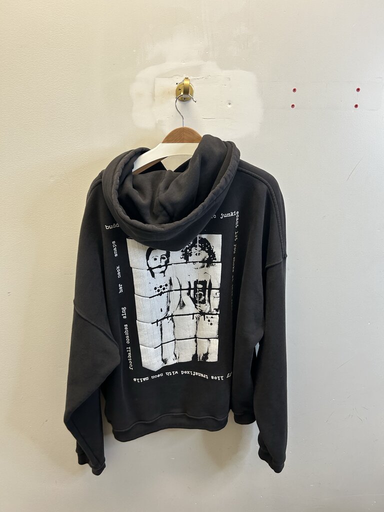Preowned ERD Buddah ? Black White Hoodie size XL