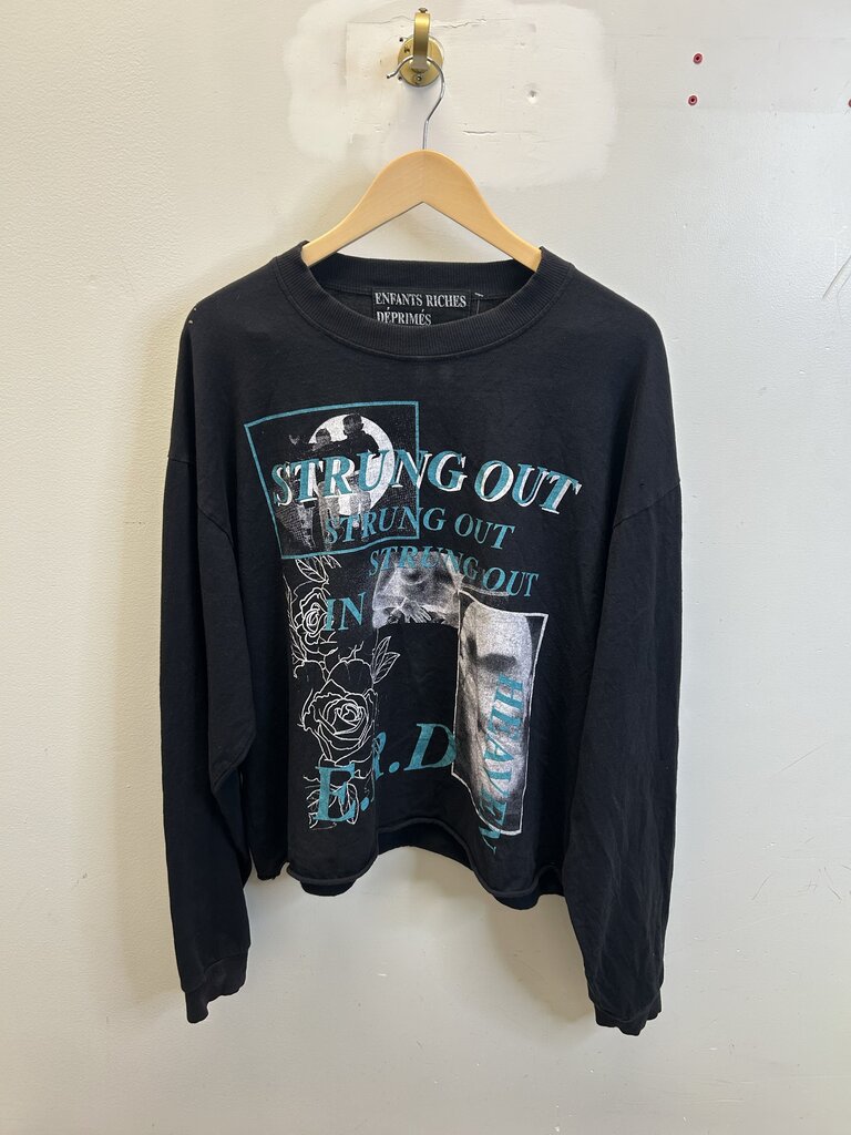 Preowned ERD Strung Out Black Teal Crewneck size M