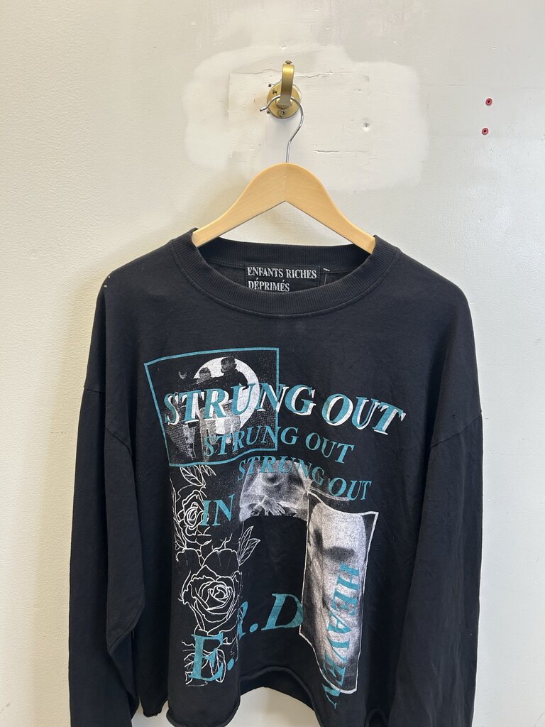 Preowned ERD Strung Out Black Teal Crewneck size M