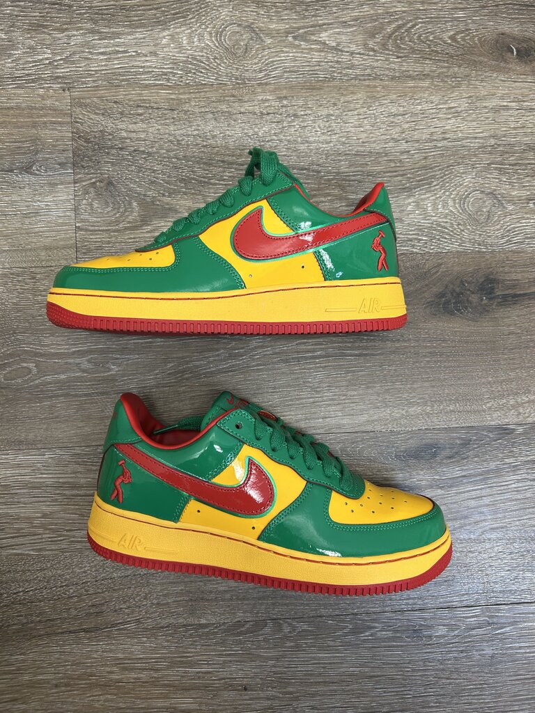 Preowned Nike AF! Yachty Patent Red Yellow Green size 7