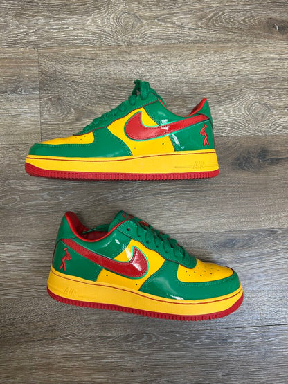 Preowned Nike AF! Yachty Patent Red Yellow Green size 7