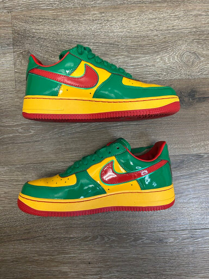 Preowned Nike AF! Yachty Patent Red Yellow Green size 7