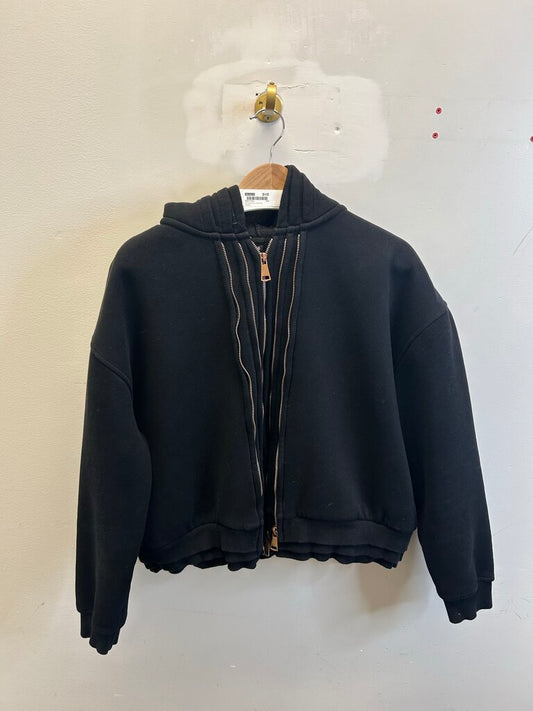Preowned Gv Gallery Black Triple Zip Sz S
