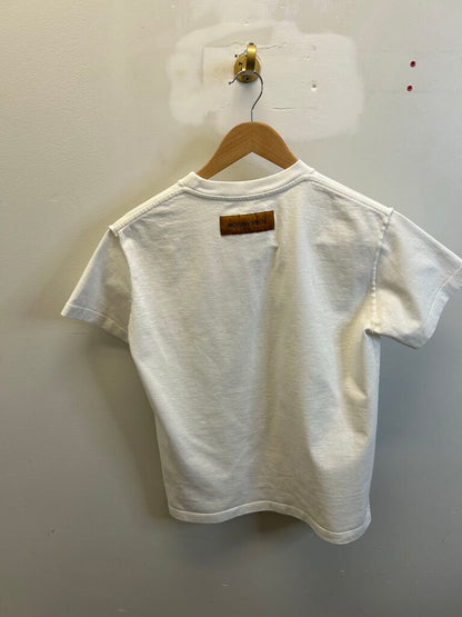Preowned Louis Vuitton White Paris France Tee Sz.XS