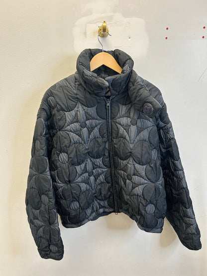 Preowned Louis Vuitton Monogram Grey Black Puffer Jacket size 50(M/L)