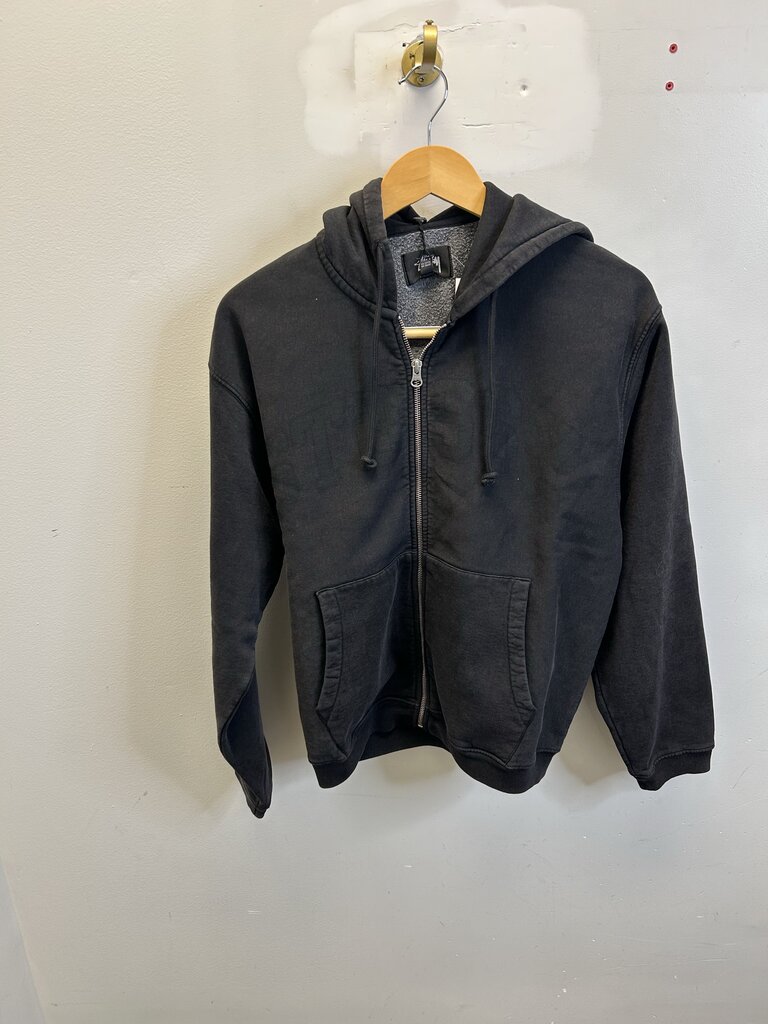 New Stussy Faded Curve Logo Zip sz.S