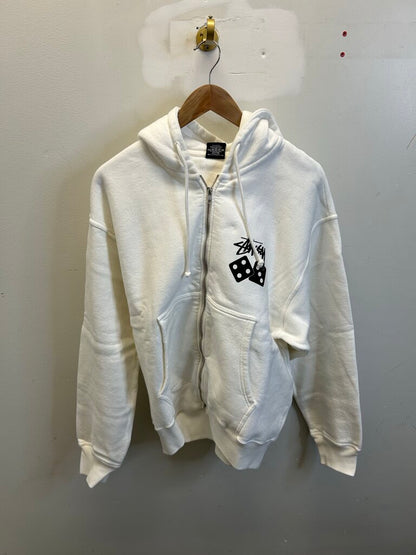 New Stussy Dice Logo Cream Zip sz.L