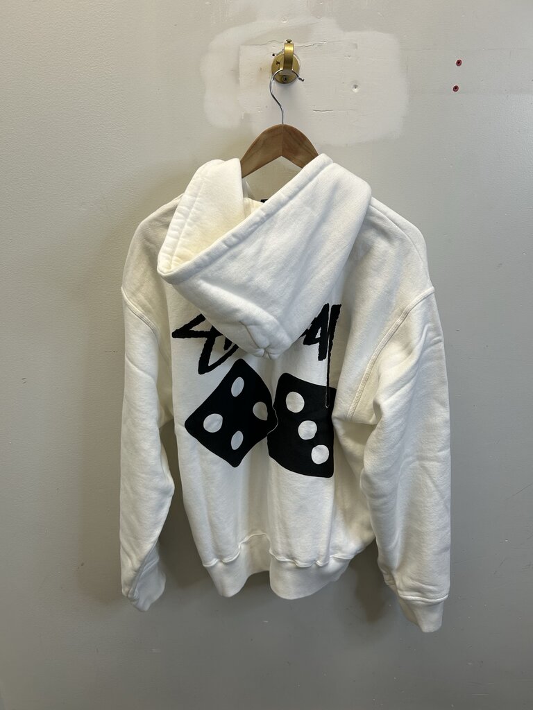 New Stussy Dice Logo Cream Zip sz.L