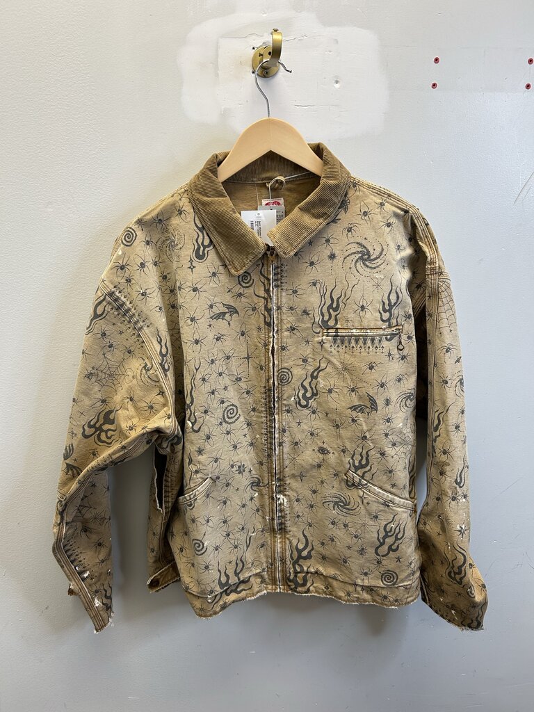 Saint Michaelsx Dr. Woo Brown Carpenter Work Jacket sz.XL