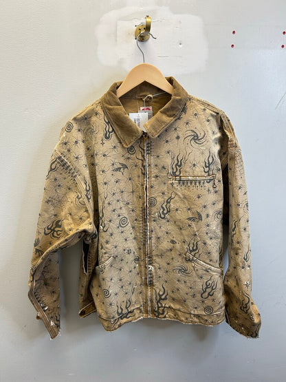 Saint Michaelsx Dr. Woo Brown Carpenter Work Jacket sz.XL