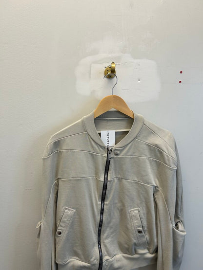 Preowned Rick Owens Grey Cream Zip Jacket Bomber sz.M