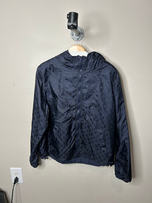 Preowned Louis Vuitton Reversible Navy Monogram Windbreaker size 50(L)