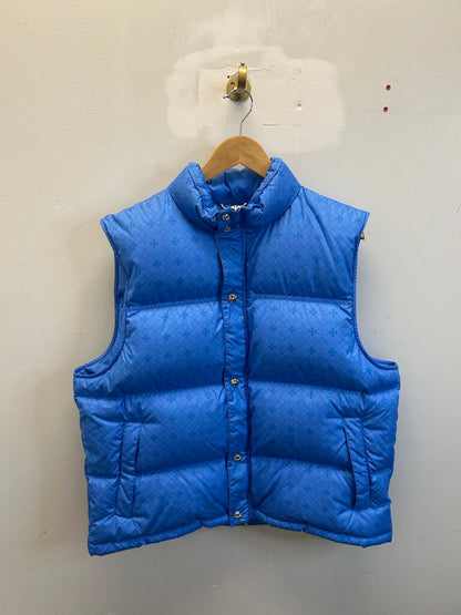 New Chrome Heart Baby Blue Puffer Vest size L