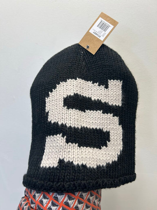 New Stussy S Logo Skull Cap Beanie Black