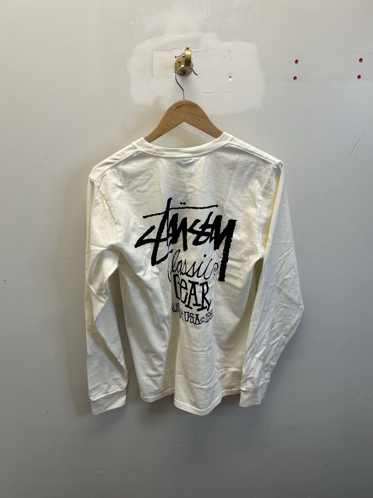 New Stussy Classic Gear Cream Longsleeve sz.S