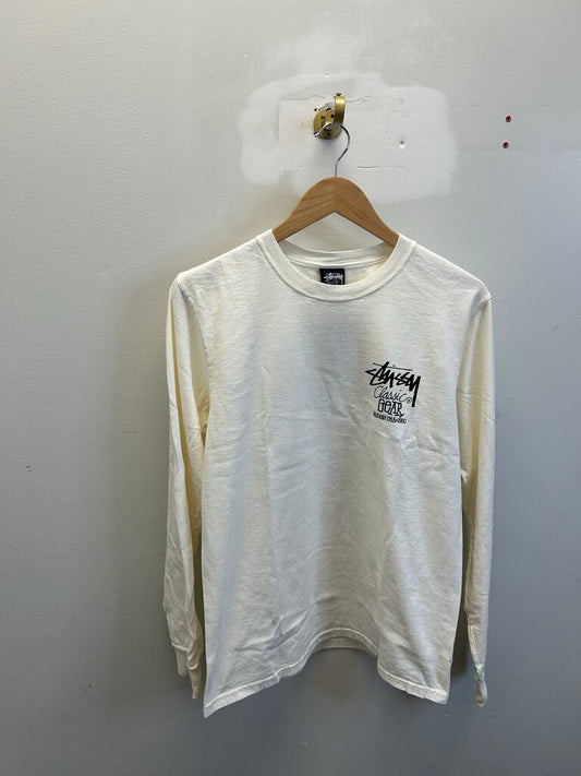 New Stussy Classic Gear Cream Longsleeve sz.S