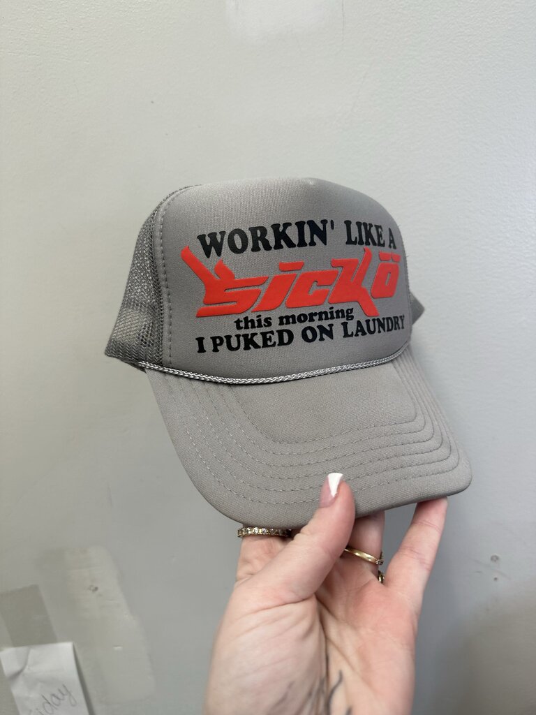 Preowned Sicko Grey Trucker Hat