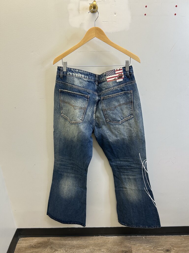 New Gv Gallery Raspberry Miley Cyrus Flair Denim Sz.Large