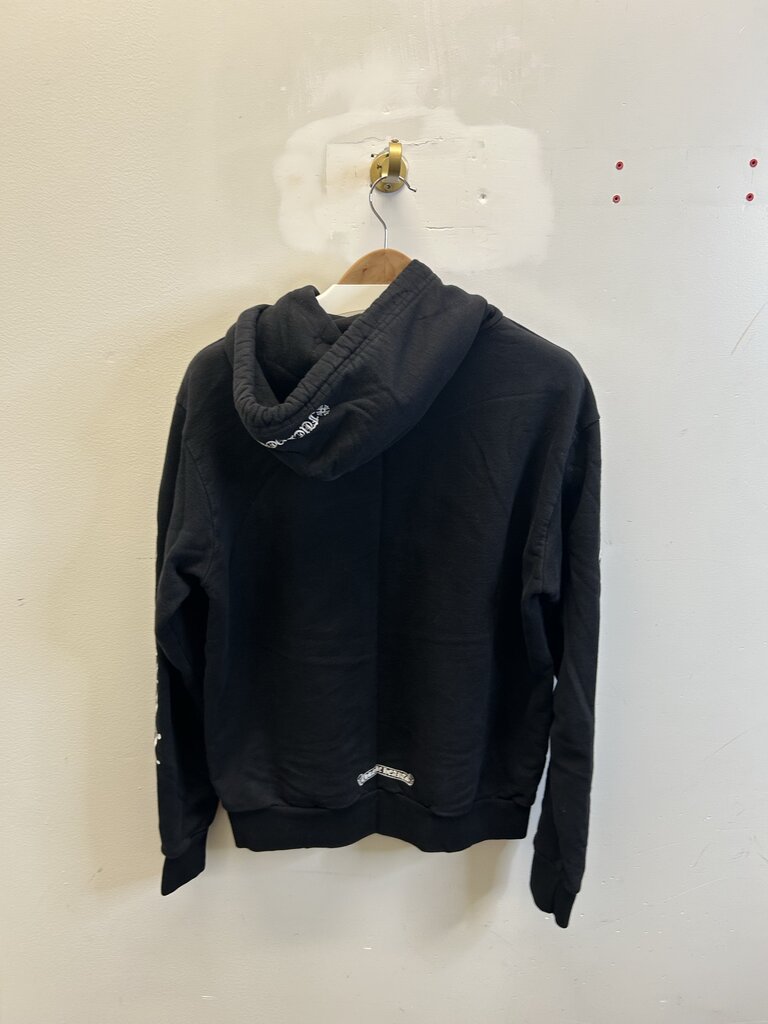 Preowned Chrome Hearts Black Vertical Logo Hoodie Size Medium