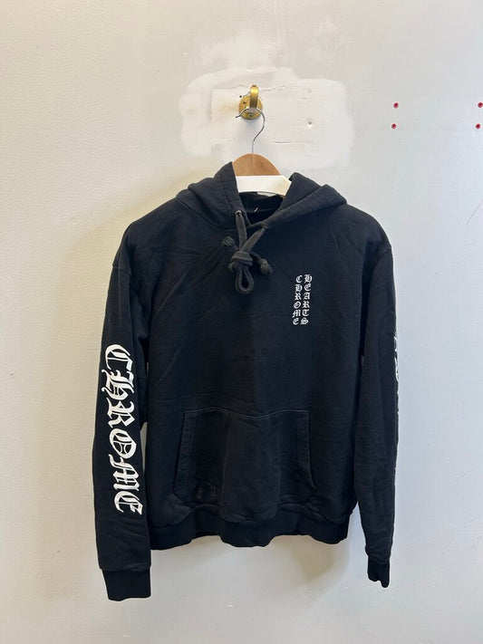 Preowned Chrome Hearts Black Vertical Logo Hoodie Size Medium