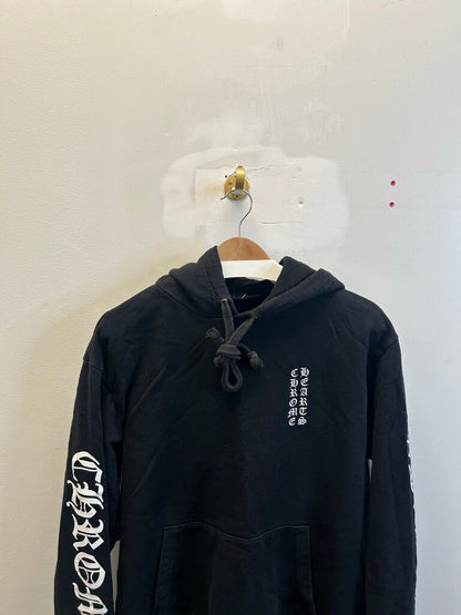 Preowned Chrome Hearts Black Vertical Logo Hoodie Size Medium