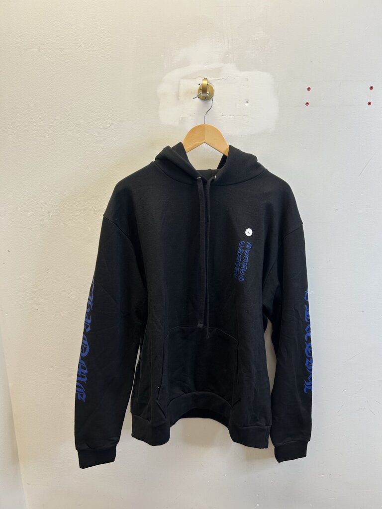 New Chrome Hearts Blue Vertical Logo Black Hoodie sz.L