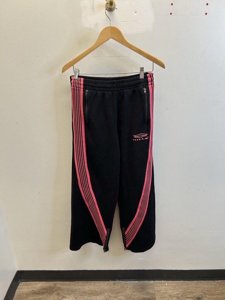 Preowned GV Gallery Fuchsia Pink Stripe Black Sweats sz.S