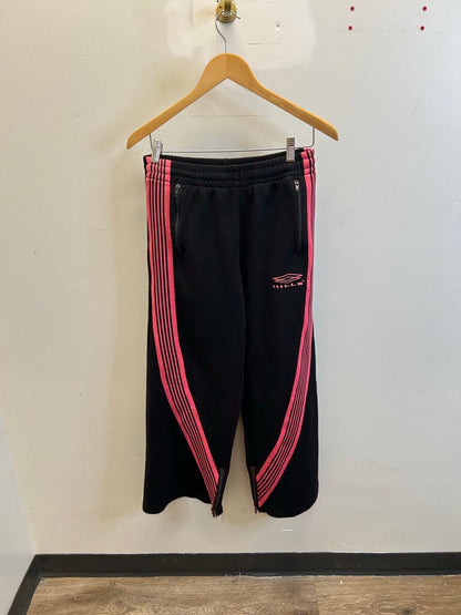 Preowned GV Gallery Fuchsia Pink Stripe Black Sweats sz.S