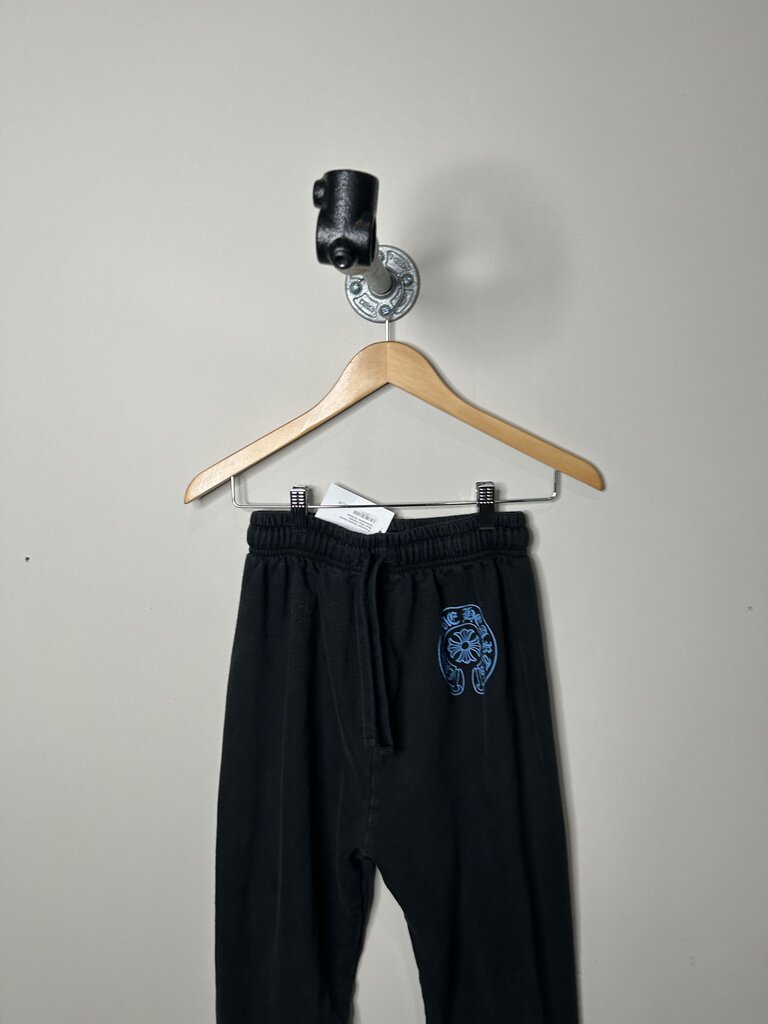 Preowned Chrome Hearts Black Blue Website Sweatpants Sz.Small