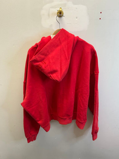 New HMDD Clifford Red Distressed Zip Hoodie Size S