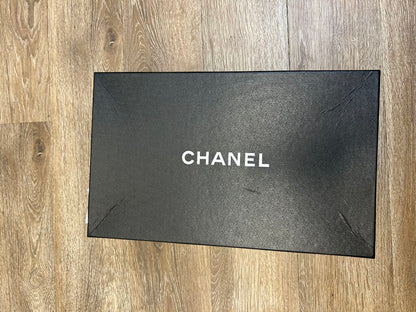 Preowned Chanel Triple White Low Trainer sz.45