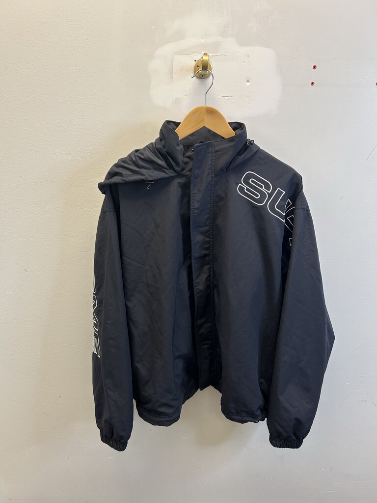 Preowned Supreme Black Embroidered Track Jacket sz.L