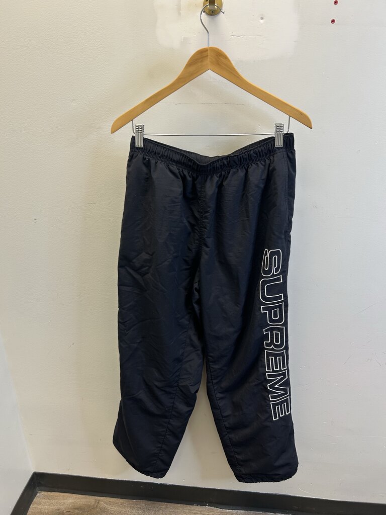 Preowned Supreme Black Embroidered Track Pants sz.L