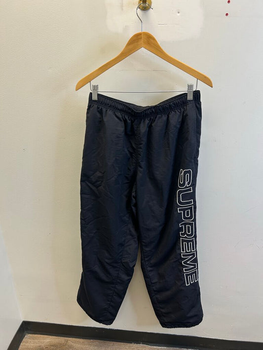 Preowned Supreme Black Embroidered Track Pants sz.L