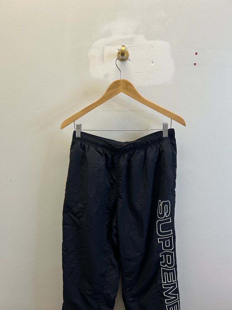 Preowned Supreme Black Embroidered Track Pants sz.L