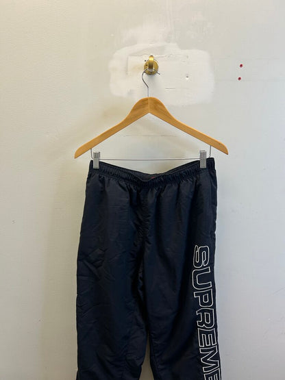 Preowned Supreme Black Embroidered Track Pants sz.L