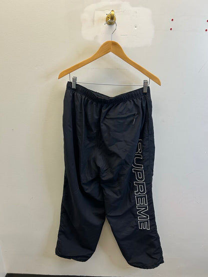Preowned Supreme Black Embroidered Track Pants sz.L