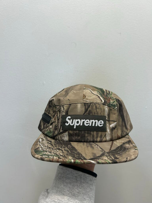 New Supreme Camo Nylon Zipper Camp Cap